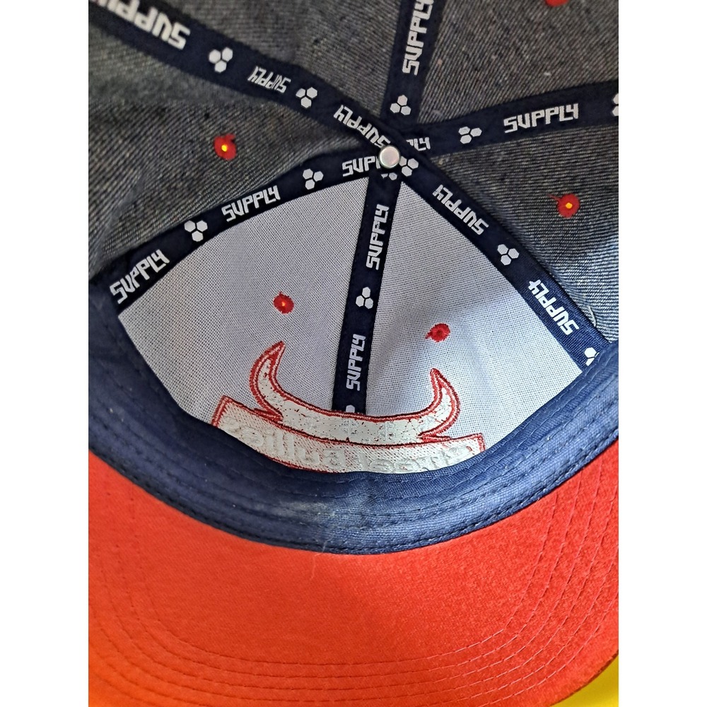 Supply Headwear Company Street Bullies Blue-Red Denim‎ Cap - Picture 6 of 7